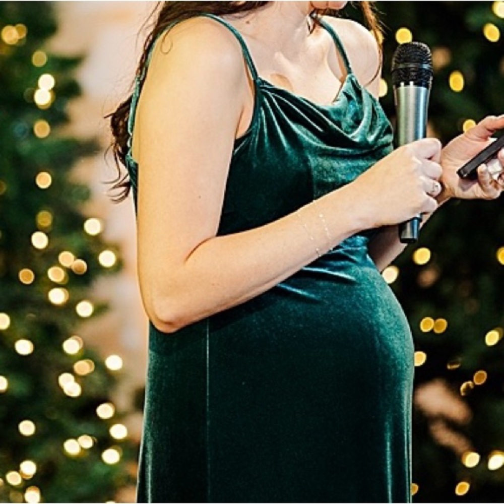 Birdy Grey bridesmaid velvet emerald dress
